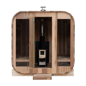 Sauna Quadrata 2026 in Cedro Rosso, Sauna da Esterno, Cabina a Vapore Secco - Product Image 3