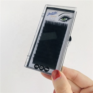 Extensions de cils en volume, marque privée, entièrement naturelles, douces, 0.07 Super Noir, faites à <span class=keywords><strong>la</strong></span> main, PBT Noir Mat, Cachemire, sans cruauté, véganes - Product Image 5
