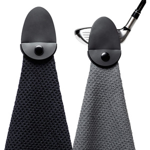 Golf Towels Wholesale Custom Personalized Logo Quick Drying Magnetic Golf Towel With Carabiner And Golf Brush Set