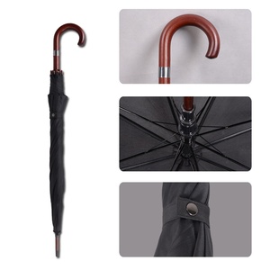 Promotional Wood/Bamboo J-Handle <b>Automatic</b> Open Premium Stick <b>Umbrella</b> Sun Straight <b>Umbrella</b> Custom Long Bone <b>Umbrella</b> Auto Open - Product Image 6