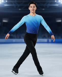 <span class=keywords><strong>Justaucorps</strong></span> de gymnastique à manches longues sur mesure en gros, respirant, pour femmes et hommes, tenue de danse rythmique, tenue de performance, costume de patinage sur glace - Product Image 5