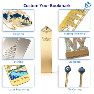 Marcapáginas Clásico de Metal de Latón Hueco, Exquisito con LOGO Personalizado, Chapado en Oro, Marcadores de Página Grabados, Regalos de Lujo para Profesores y Estudiantes - Product Image 2