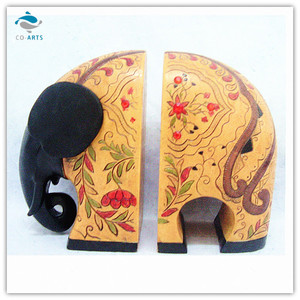 Poly Résine Feng Shui Éléphant Statues Serre-Livres - Product Image 1