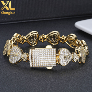 Pulsera de Plata S925 con Moissanita para Hombre, Diseño Europeo Americano, Cadena Cubana de 15mm con Bolsa de Dinero, Joyería de Moda - Product Image 4