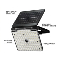 Lampe murale solaire à détecteur de mouvement, lampe de sécurité extérieure, panneau LED SMD pour jardin, cour, portail