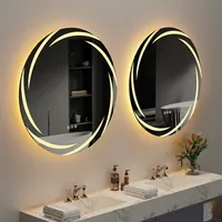 Baleeston Miroir mural rond à DEL Miroirs de bain antibuée