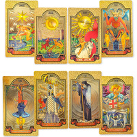 Jeu de cartes de tarot personnalisé pas cher d'usine avec guide, cartes de tarot classiques avec laminage et estampage à chaud doré, cartes de tarot originales