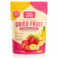 Op maat gedrukte gedroogde vruchten Mylar zak 3,5g ZA verpakking Aardbei Banaan Stand-up pouch voor gezonde snackverpakkingen
