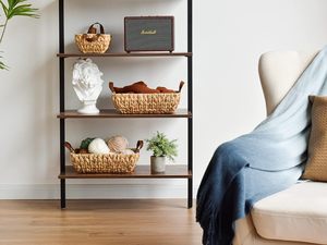 <span class=keywords><strong>Wicker</strong></span> giỏ nước lục bình handwoven giỏ cho phòng tắm tổ chức Lưu trữ khăn giỏ với Faux Da xử lý - Product Image 4