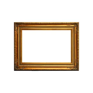 مخصص كبير العتيقة الباروك الذهبي منحوتة خشبية إطار صور رث شيك مزخرف قماش اللوحة الإطار