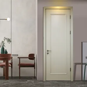 सस्ते आधुनिक इंटीरियर रूम पेंट रंग लकड़ी के दरवाजे ठोस कोर लकड़ी के पैनल दरवाजे