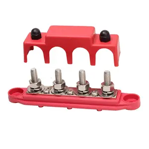 3/8'' 5/16'' 12V 48V 250A 350A 4 Stud Bus Bar Power Distribution Block with Cover