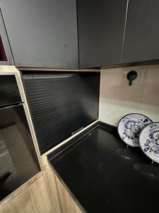 Puerta Corredera de PVC para Muebles de Cocina, <span class=keywords><strong>Armario</strong></span>, Gabinete, Color Plateado y Negro - Product Image 3