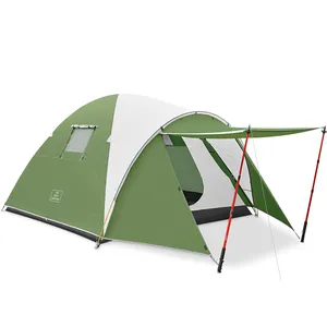 캠핑 용 휴대용 야외 텐트 3-4 인 글램핑 방수 텐트