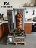 Grill de table automatique pour shawarma, machine à kebab au poulet, électrique/gaz, usage commercial