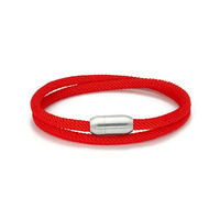 Bracelet en corde nautique Milan à double couche avec logo laser, fermoir magnétique, multicolore, pour hommes et femmes