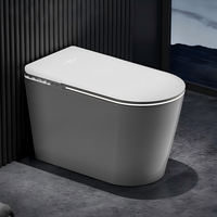 Toilette intelligente commerciale monobloc à poser au sol, autonettoyante et économe en eau, avec bidet intégré, pour hôtels et bâtiments publics