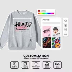 Sudaderas Unisex de Cuello Redondo D15, Diseño Personalizado, Bordado, Corte Regular, Tejido de Algodón Ecológico de 450g, Impresión de Logotipo, Otoño, Hombre - Product Image 5