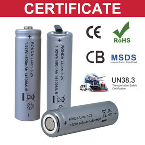 Ronda 100% batería de iones de litio superior plana de grado Original 3,2 V <span class=keywords><strong>IFR18650</strong></span> iones de litio cilíndricos recargables 1500mAh 2000mAh celdas - Product Image 4
