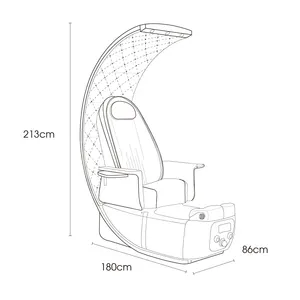 Moderne luxuriöse elektrische multifunktionale leicht surfende Fuß-Spa Pediküre-Stuhl für Nagelsalon verstellbarer Pediküre-Maniküre-Stuhl