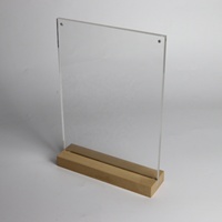 Hisense — porte-menu en plastique, présentoir de cartes, base en bois, pour table, porte-menu en acrylique, pour bureau