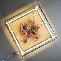 Plate-forme de scène de mariage Led Piste de danse Carré clair Scène en verre trempé pour centre commercial Décoration d'événement de fête