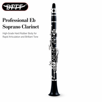 OEM Customizable Popular High Quality 17 Key Eb Clarinet Woodwind Musical Instrument Clarinet with Accessories