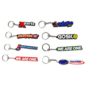 Porte-clés personnalisé en PVC souple, porte-clés promotionnel personnalisé, porte-clés de dessin animé, porte-clés avec lettres anglaises - Product Image 2