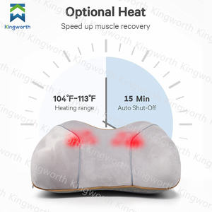 Kingworth inalámbrico cintura portátil Shiatsu vibrador espalda cuello masaje almohada con calor - Product Image 6