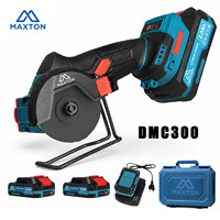 Meuleuse d'angle sans fil électrique MAXTON avec interrupteur à gâchette et disque de meulage – Polisseuse industrielle professionnelle portable pour le bricolage
