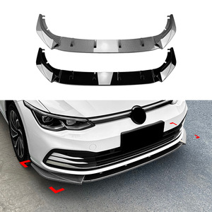 Amp-Z Front Bumper Lip Splitter Carbon Fiber Texture Matte Finish For Volkswagen Golf MK8 2020-2024 - Product Image 1