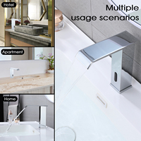 Robinet de salle de bain automatique sans contact à détecteur de mouvement en laiton de haute qualité 2026 – Robinet électronique infrarouge mains libres pour lavabo