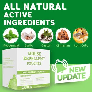 Bolsitas Repelentes de Plagas, Paquete de 10, Aceite de Menta para Ratones, Roedores, Ardillas, Interior/Exterior, Natural, Seguro para Mascotas, Reemplazo de Trampas - Product Image 2