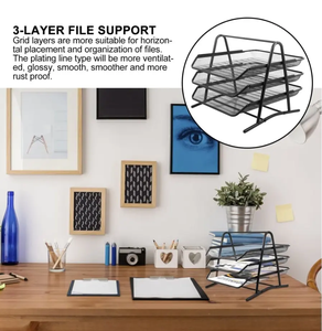 SHIRLEY YA di alta qualità Desktop Organizer set con vassoio di File, graffette per penna per ufficio, organizzatore di lettere 10 pz/ctn - Product Image 6