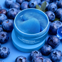 Masker lembaran pencerah lingkaran hitam Anti keriput mata bawah mata organik alami kustom penutup mata Blueberry