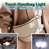 Lampes de sac à main rechargeables USB C en forme de cœur avec interrupteur tactile, lampe LED pour sac à main