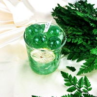 Individuelle getrocknete Blumenkunst Gelee-Gel-Aromatherapie duftkerzen im klaren Kerzenglas