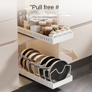Organizzatore Multifunzionale per Coperchi di <span class=keywords><strong>Pentole</strong></span> con <span class=keywords><strong>Cassetto</strong></span> Scorrevole e Divisori per Riporre <span class=keywords><strong>Pentole</strong></span> e Coperchi all'Interno degli Armadi - Product Image 3