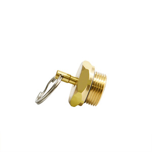 Raccord rapide en laiton avec robinet à bille 1/4 pouce pour tuyau d'air, type compression - Product Image 1