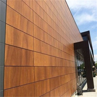 Panel compuesto de aluminio con revestimiento de PE PVDF de color madera ACP ACM para fachada de edificio comercial