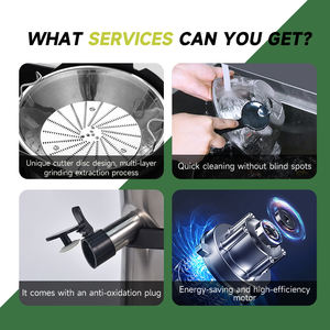 Moseener-Extractor de jugo eléctrico de acero inoxidable, máquina de extracción automática de pulpa, <span class=keywords><strong>prensa</strong></span> en frío lenta de Boca Grande - Product Image 6