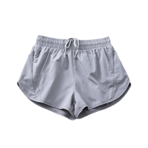 Women's Summer XS Sports Shorts Quick-Dry Breathable for Outdoor Running Yoga Two-Piece Anti-Exposure Solid Elastic Waist Mid - Product Image 2