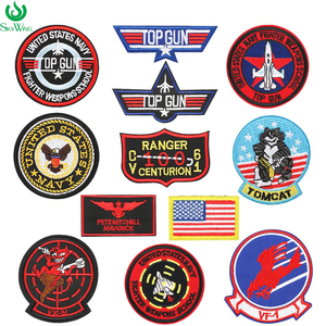 رقعات شارة عصرية بحلقة وخطاف تطريز ، رقعات معنوية مخصصة مناسبة للملابس والسترات والقبعات وحقائب الظهر الجينز - Product Image 1