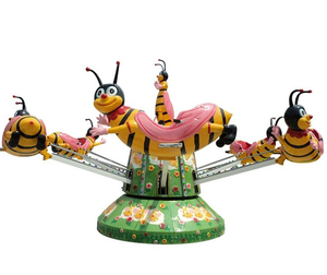 Bee Themed Amusement Ride Self Drive Niños Equipo de juego al aire libre - Product Image 1