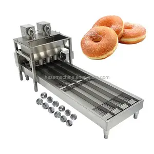 Máquina automática para hacer rosquillas de 4 filas Máquina para freír moldeado de rosquillas fritas Comercial industrial