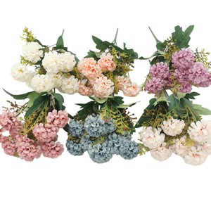 QIDA XH002 <span class=keywords><strong>Fleurs</strong></span> et plantes <span class=keywords><strong>artificielles</strong></span> en pot d'hortensias <span class=keywords><strong>pour</strong></span> la maison et la décoration de mariage de la Fête des Mères - Product Image 1