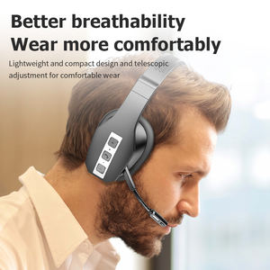 หูฟังไร้สาย Qualcomm Trucker พร้อมไมโครโฟนตัดเสียงรบกวน AI แบบครอบหู สำหรับงานออฟฟิศ คอลเซ็นเตอร์ และ Skype - Product Image 5