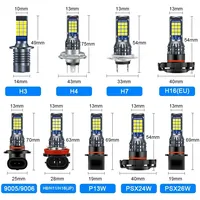 Feux de brouillard à double couleur pour voiture Strobe HB3 HB4 9006 9005 H11 H8 H7 H4, DC12V, clignotants automatiques, accessoires de voiture, ampoules LED clignotantes DRL