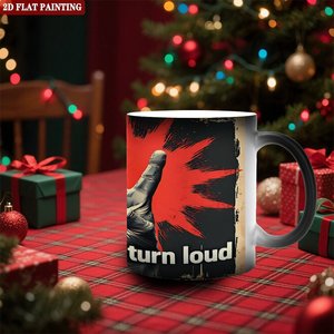 Thick Bottom Anti Slip Mug 11oz Frosted Black <b>Ceramic</b> Heat Sensitive Color Changing Drinking <b>Cup</b> - Product Image 2