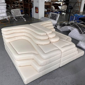 Replica del Divano <span class=keywords><strong>Terrazza</strong></span> Ubald Klug DS-1025 in Pelle Bianca dal Design Senza Tempo di Yadea Furniture - Product Image 1